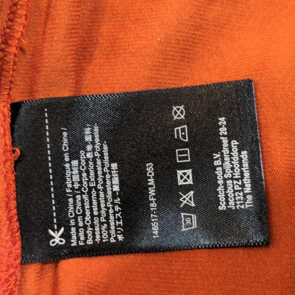 Scotch and Soda Ruffle Blouse in Burnt Orange size Small - Picture 8 of 11